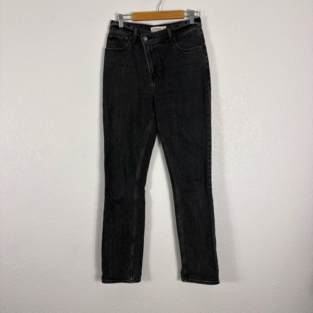 Abercrombie & Fitch Faded Black The 90's Slim Straight Ultra High Rise Jeans 26